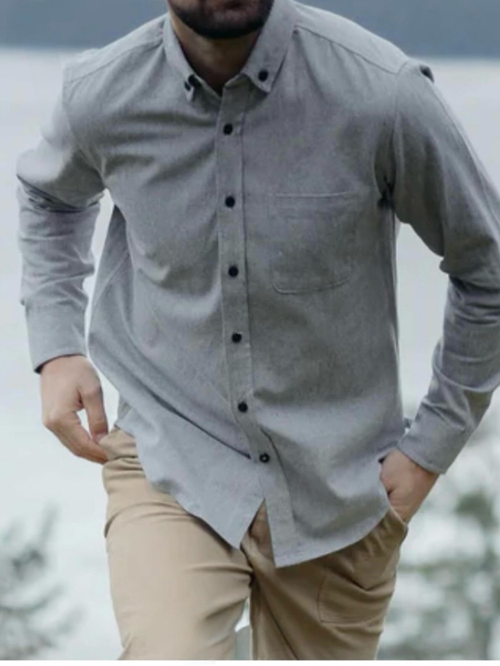 Anian Oxford Button Down Long Sleeve Shirt